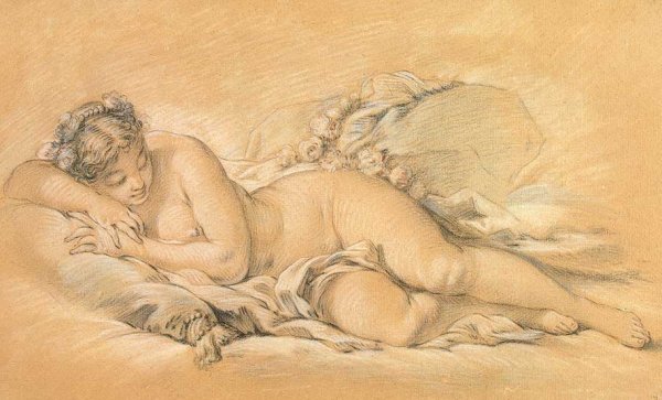 Young woman lying