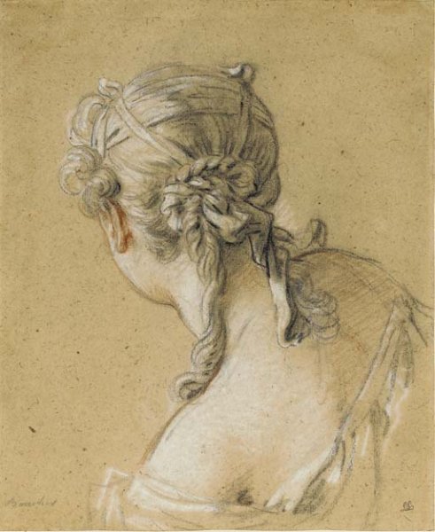 Head of a woman seen from behind