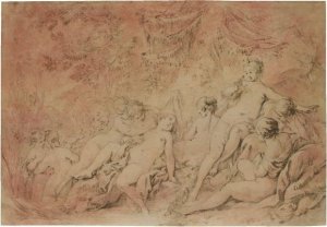 Putti With Doves, A Fragment