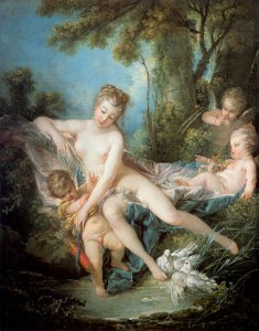 Venus comforts Amor